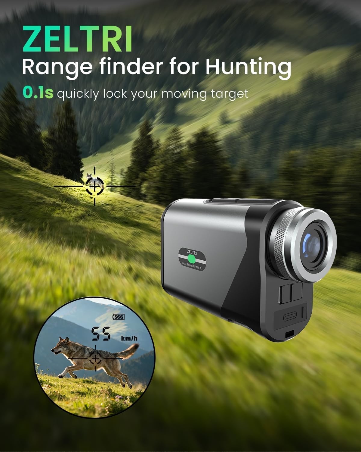 Golf Rangefinder 1200-Yard, 7X with Slope,Flag Pole Locking Vibration