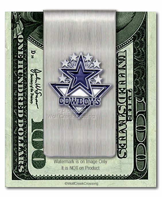 DALLAS COWBOYS STAINLESS STEEL MONEY CLIP Metal Logo NFL Football Dad Son HOT!'