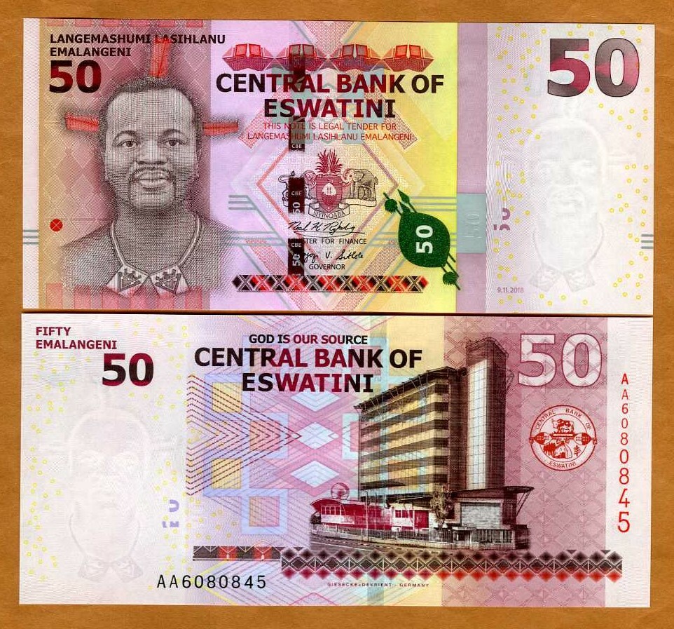 Eswatini (Swaziland), 50 Emalangeni 2018 (2021), P-New UNC New Country Name
