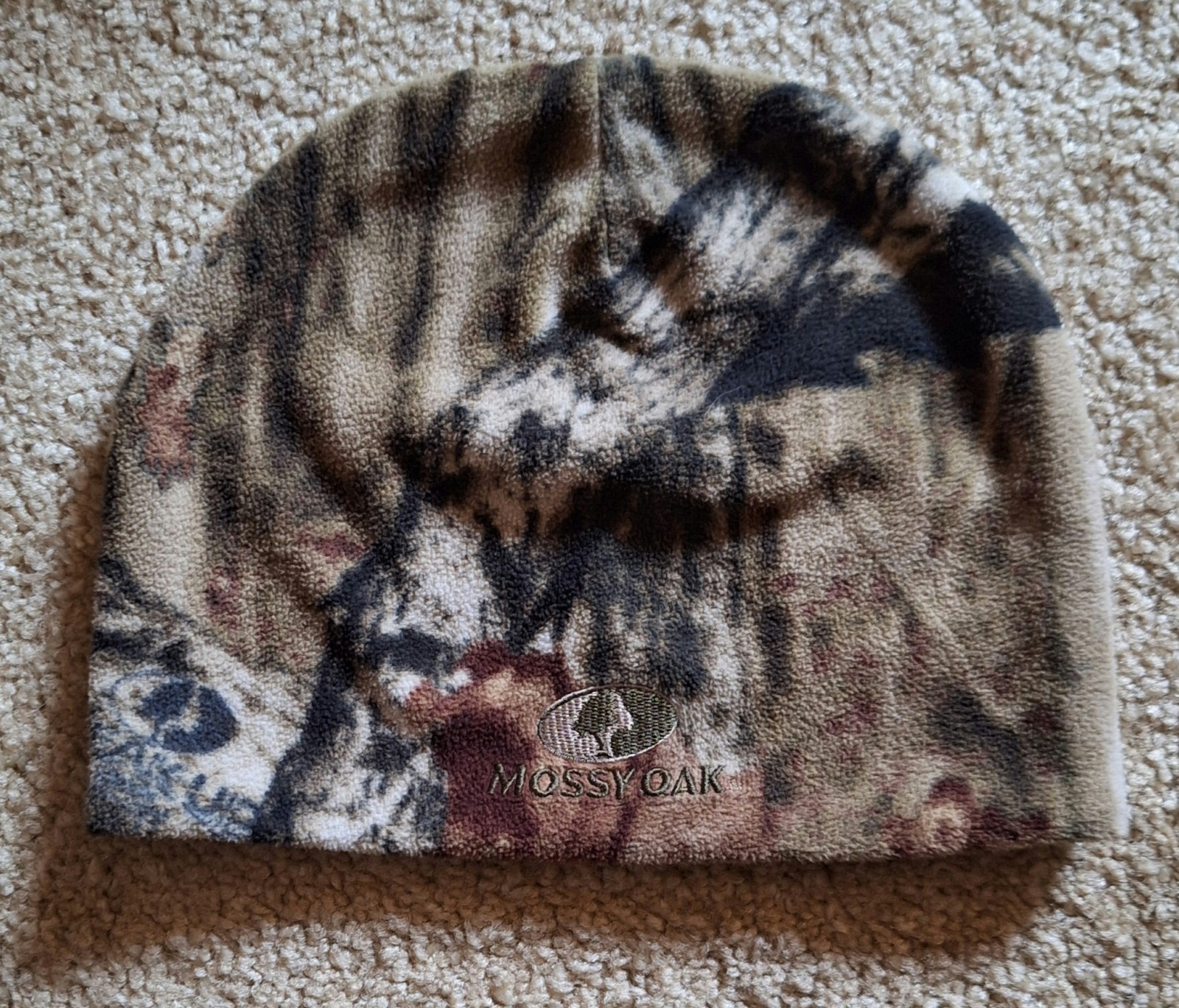 Mossy Oak Fleece Beanie Skull Cap AND Lightweight Neck Gaiter Turkey Hunting
