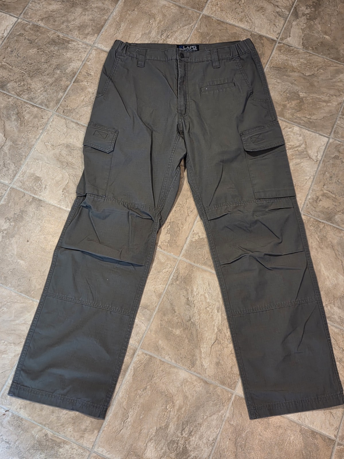 Men's LAPG Ranger Green Rip Stop Cargo Pants Size 34x32