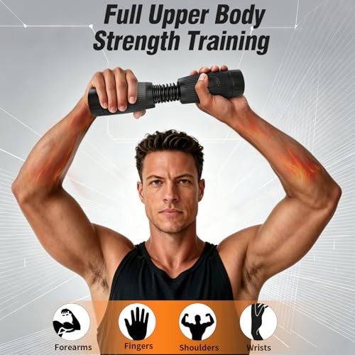 Forearm & Wrist Strength Trainer, Adjustable Resistance Forearm Exerciser Black