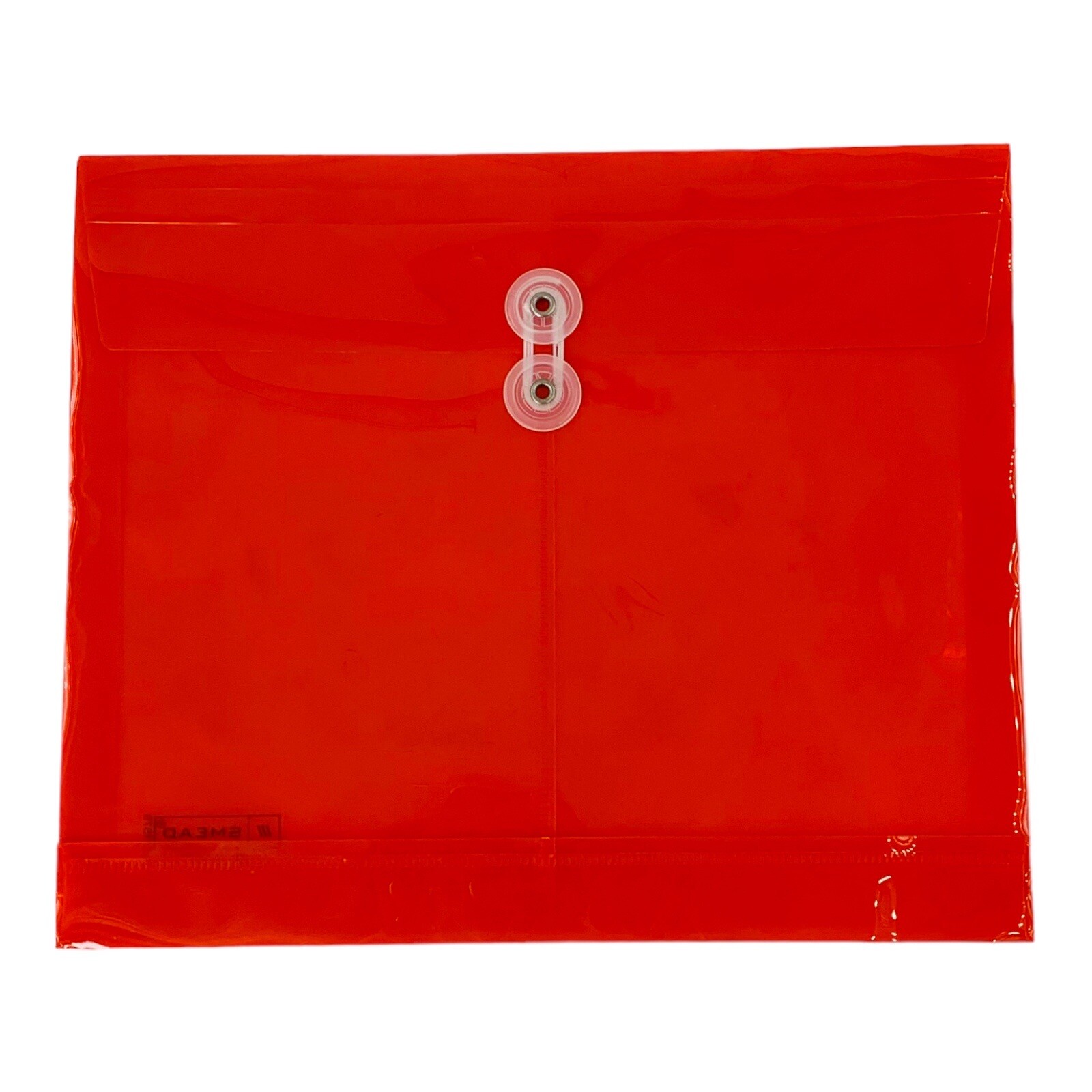 5 Count Smead Red Poly String & Button Envelopes Letter Size 1-1/4" Expansion