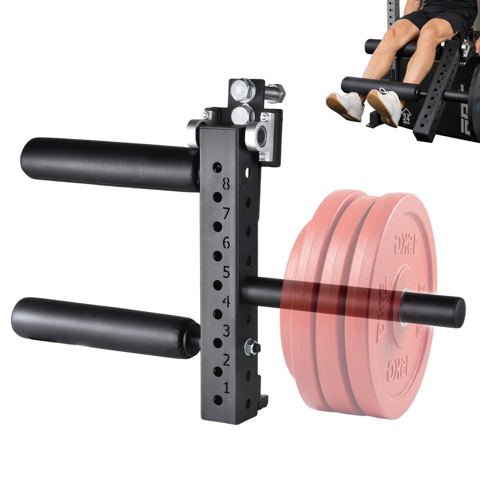 Seated Leg Extension Attachment Adjustable Curl Machine Fitness Squat Rack