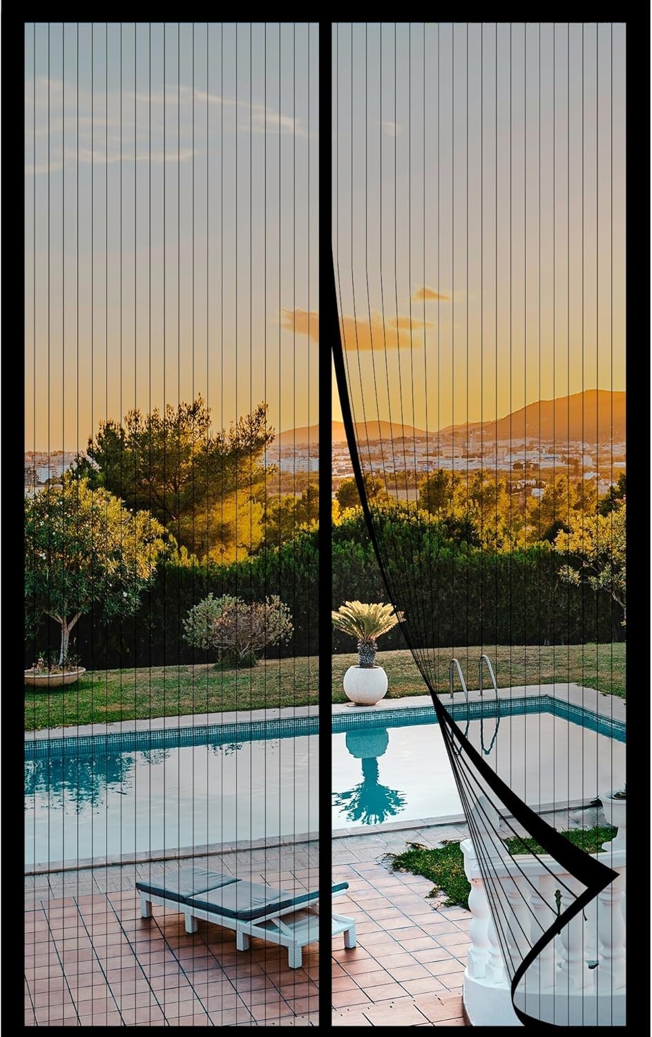 Magnetic Screen Door 38" x 82", Screen Size (40" x 84" Curtain)Fresh Air Flow