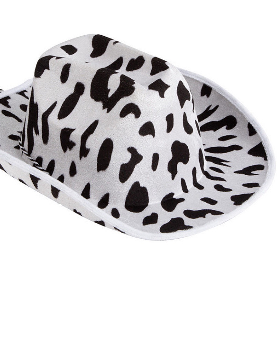NEW With Tag Cow Print Cowboy Hat Fun Costume Cowgirl Women Men Cosplay