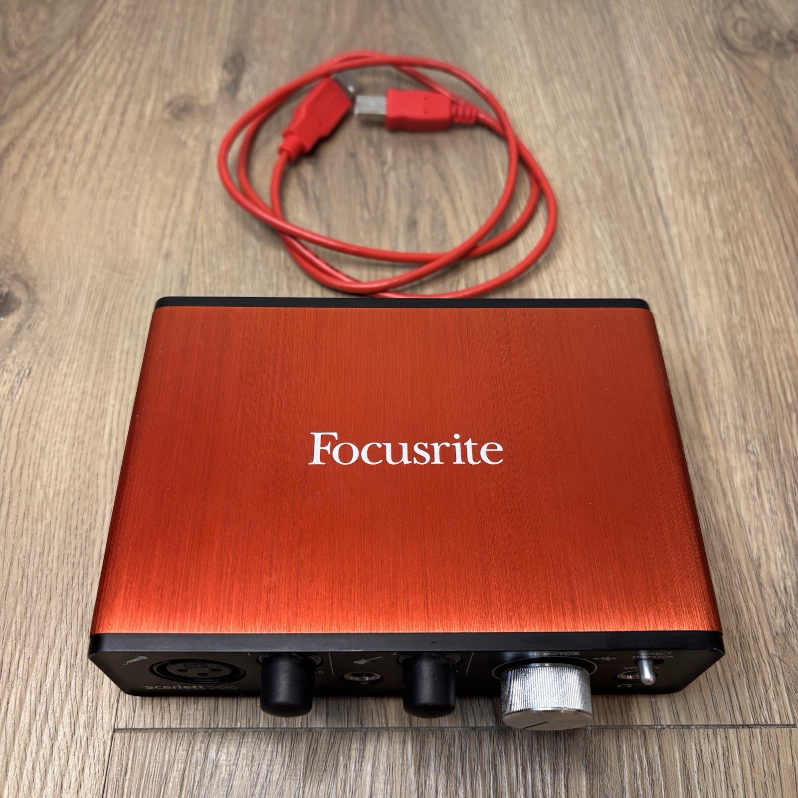 Focusrite Scarlett Solo 2nd Gen USB Audio Interface Studio Recording w/ Cable