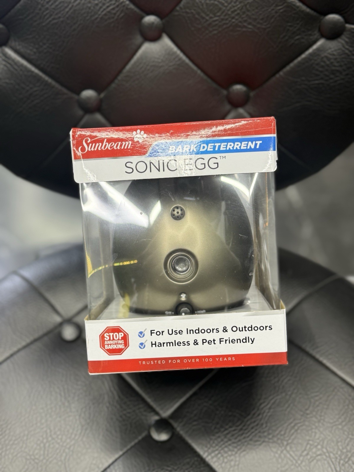 Sunbeam SBBCU1 Sonic Egg Ultrasonic Bark Control Device New In Box