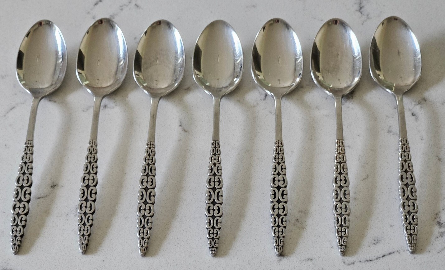 7 x Lyon (International) ROMANESQUE Stainless Teaspoon MCM