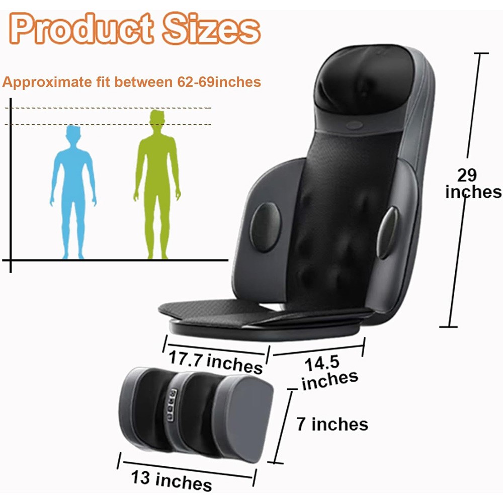  3D Kneading Full Body Massage Mat With Heating And Vibration Function