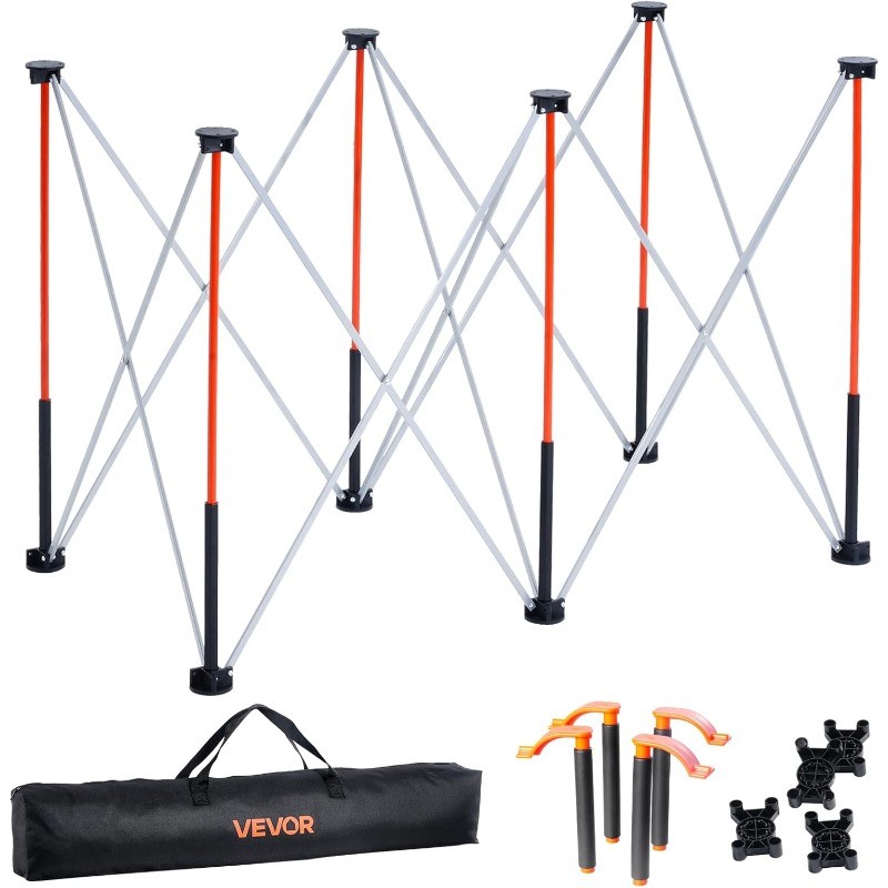 Portable Folding Workstand, 4.16 x 2.18 ft Collapsible Workbench, 2500 lbs