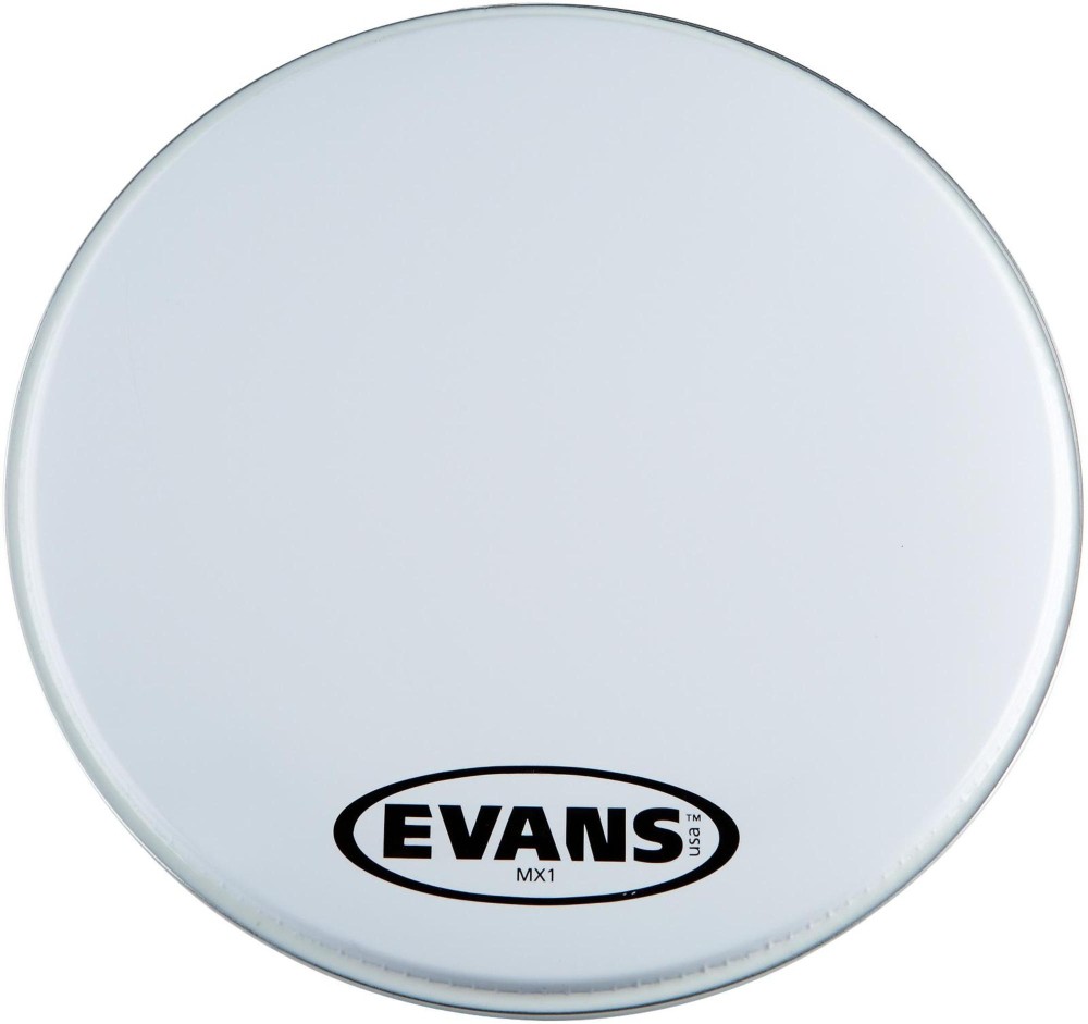Evans MX1 White Marching Bass Drum Head 16 in.