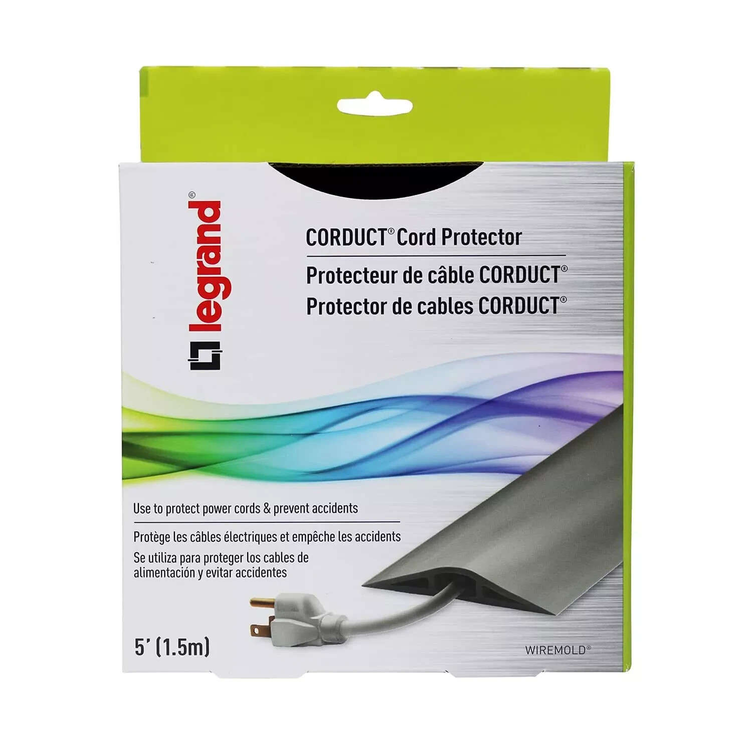 Legrand~CDI-5~Wiremold ~ Corduct Overfloor Cord Protector~Rubber Duct~Ivory