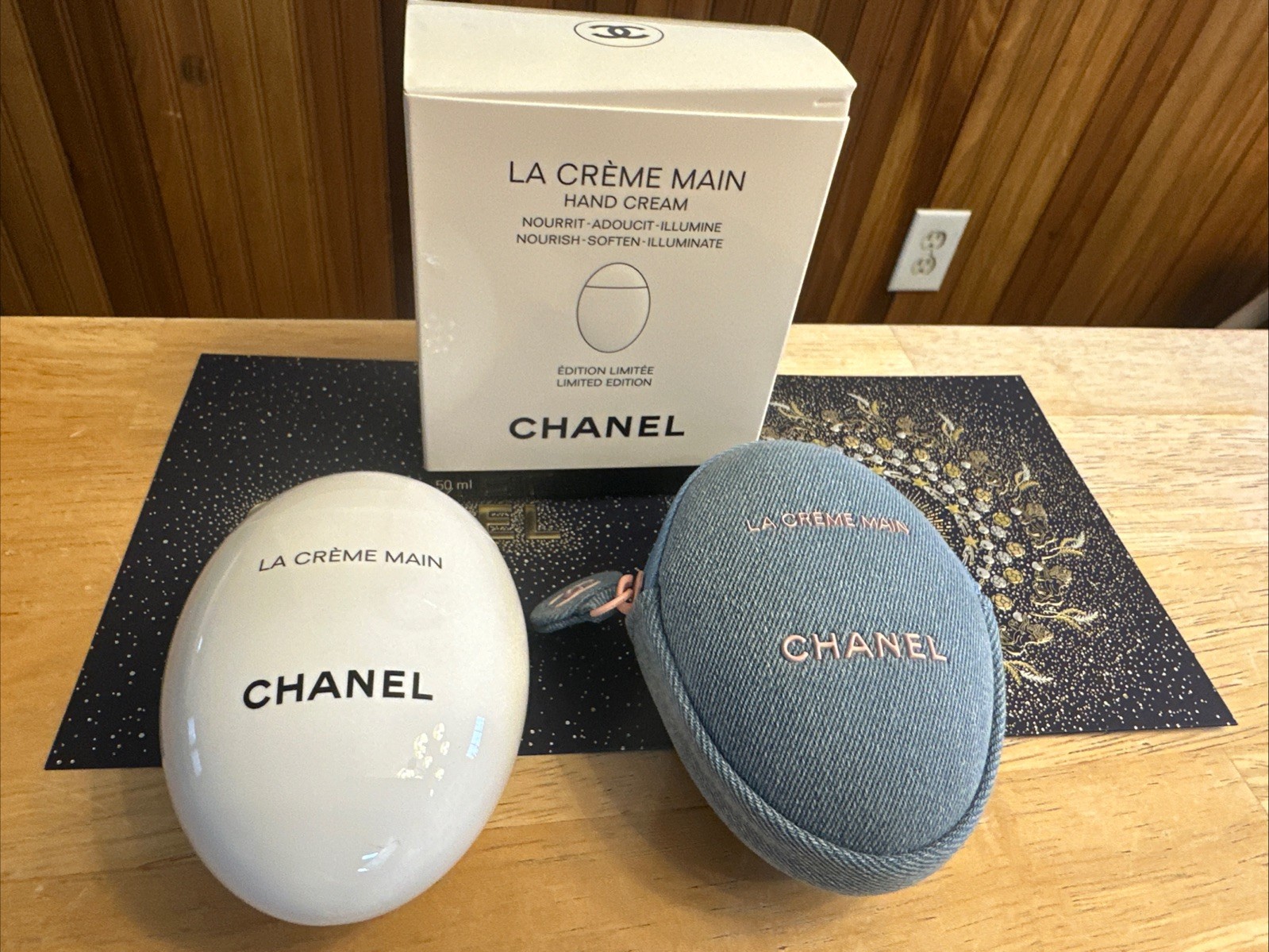 CHANEL LA CRÈME MAIN Hand Cream & Denim Pouch - 2026 Denim Limited Edition BNIB