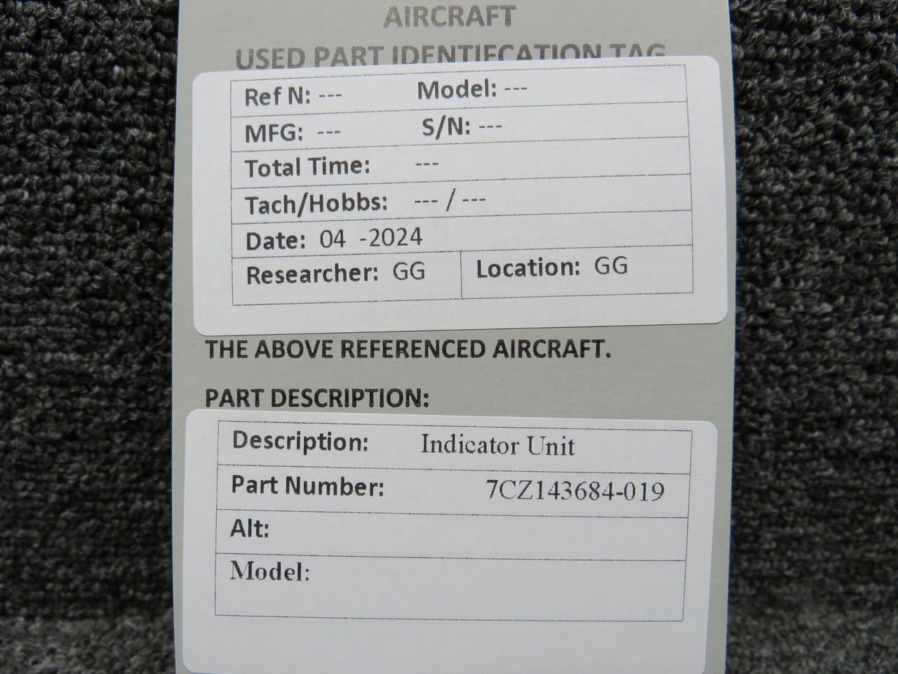 7CZ143684-019 Indicator Unit