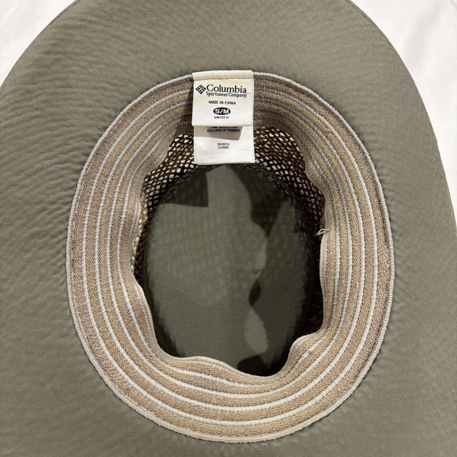 Columbia Straw Hat SeaGrass Straw Tan Size Small Beach Vacation Sun Protection