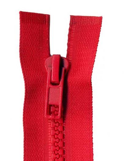35cm Red Open End Chunky Zip