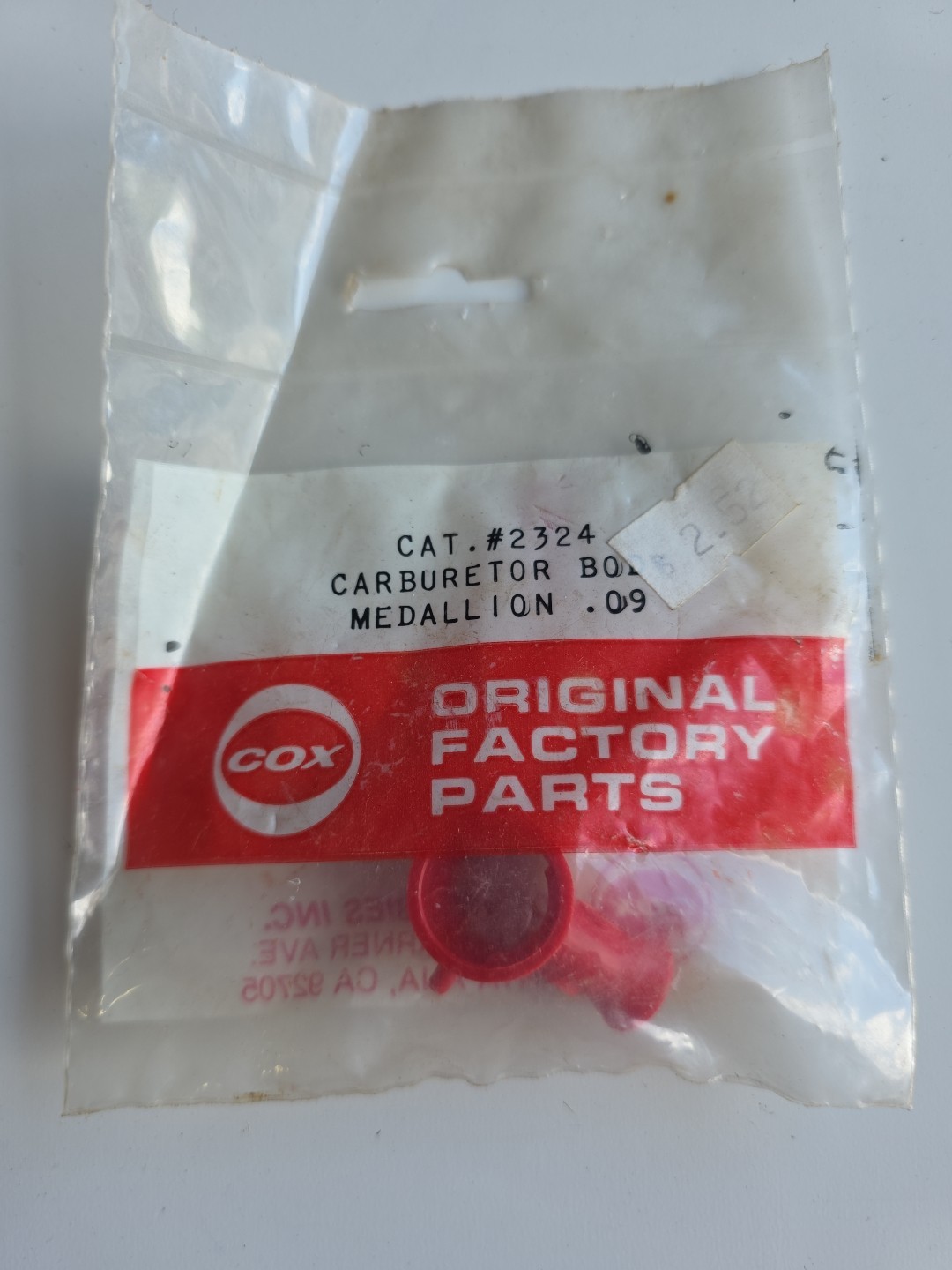 CAT #2324 CARBURETOR BODY MEDALLION .09
