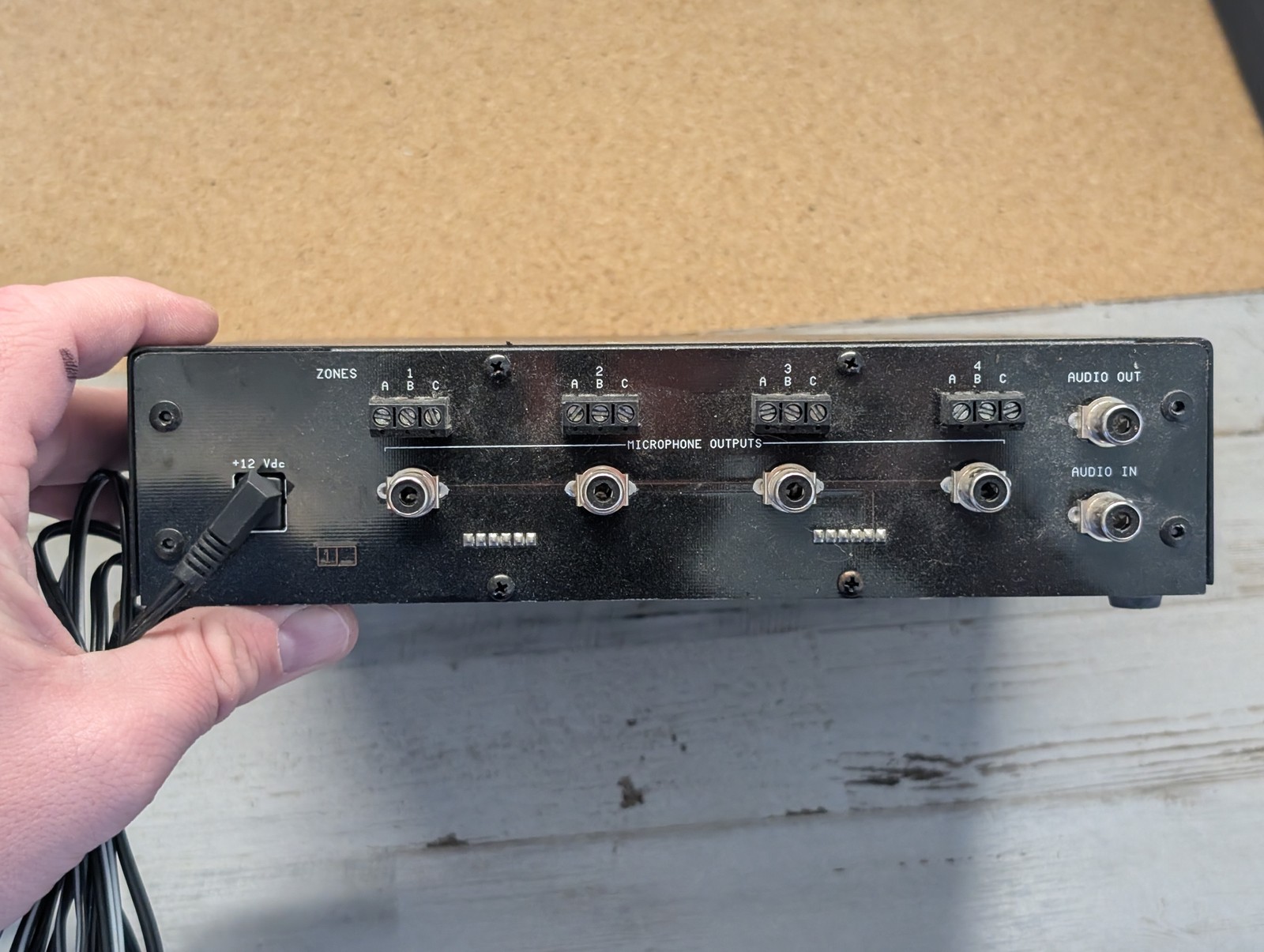 Louroe Electronics AP-4 Four Zone Audio Surveillance Mixer Amplifier w/ AC