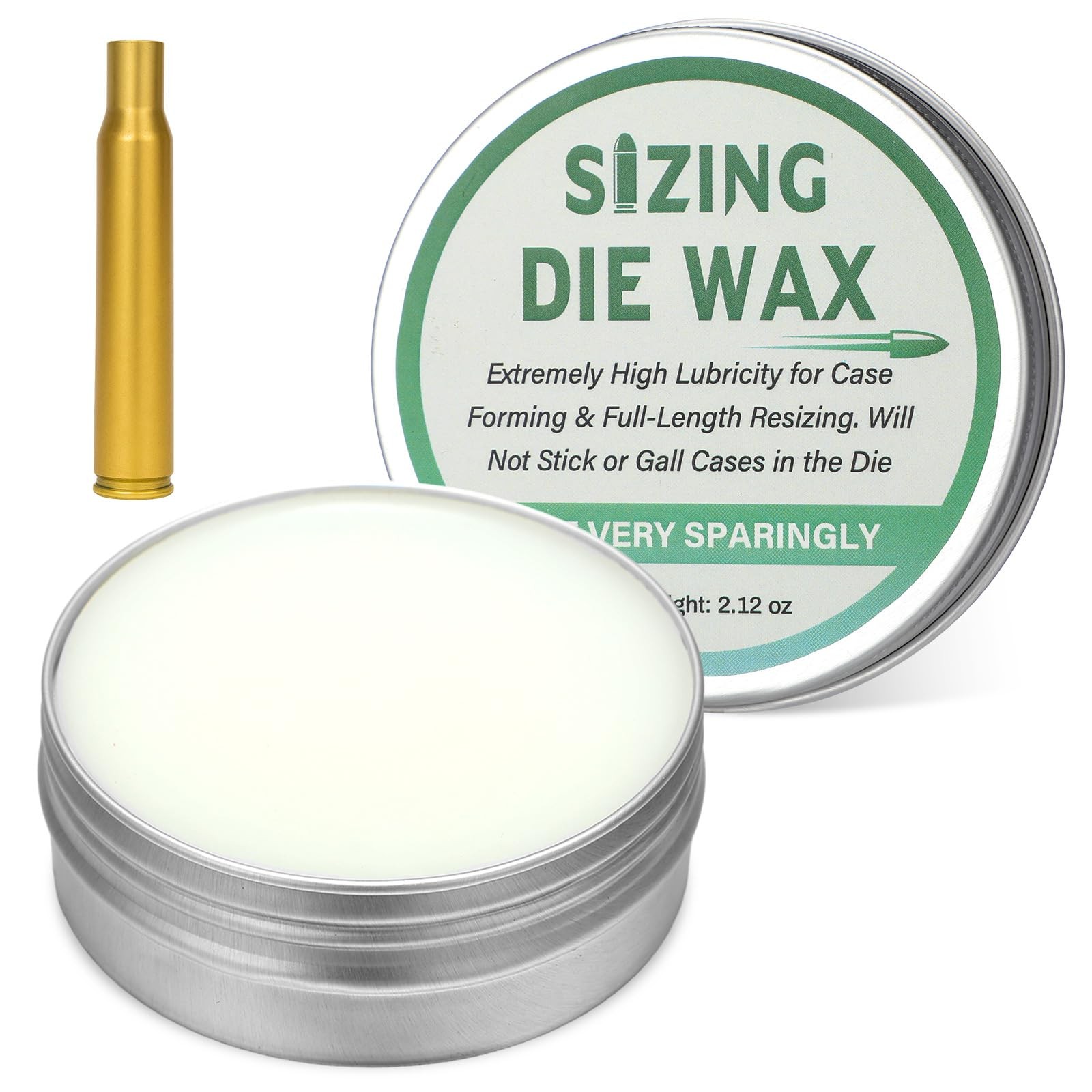 Heigble 1 Pack Sizing Die Wax 2 Ounce Case Lube Wax for Reloading Ease of App...