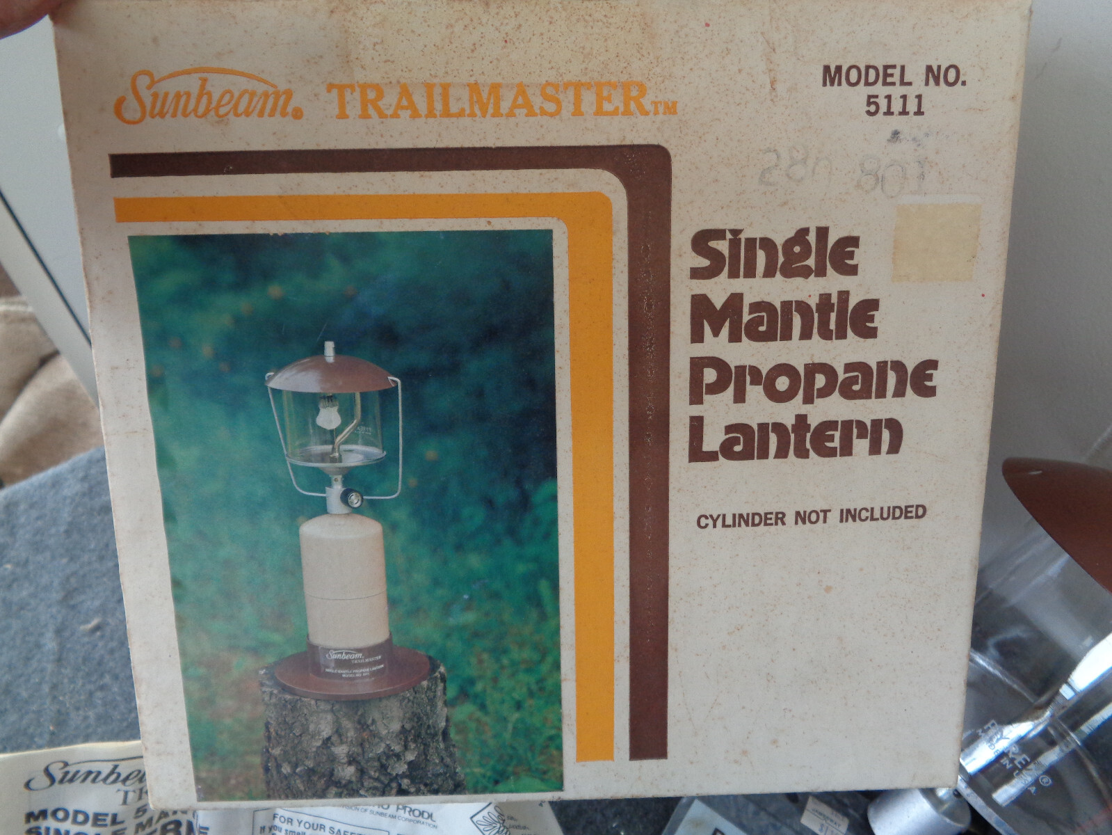 Vintage Sunbeam Trailmaster Single Mantle Propane Lantern Model # 5111