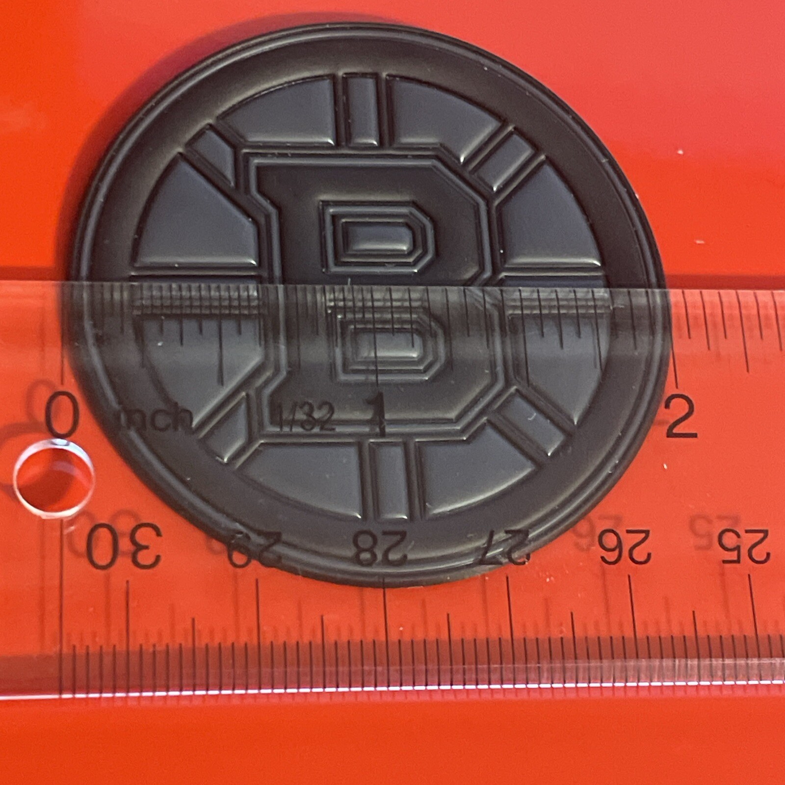 100 Boston Bruins Centennial “B” Logo Jersey Black Patch Rubber 2” Iron On NHL