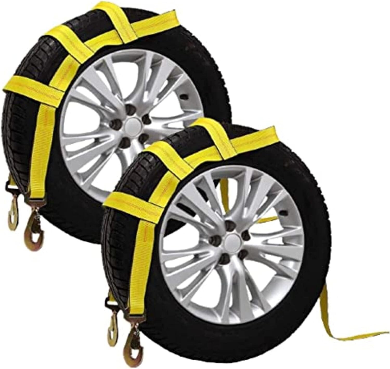 DC Cargo Tow Dolly Basket Straps with Twisted Snap Hooks | 2-Pack | Car Wheel St
