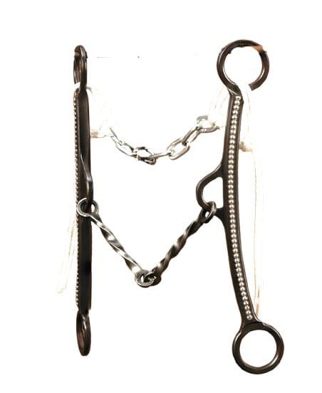 Horse Riding Bits Premium Quality Black Browning With Stones