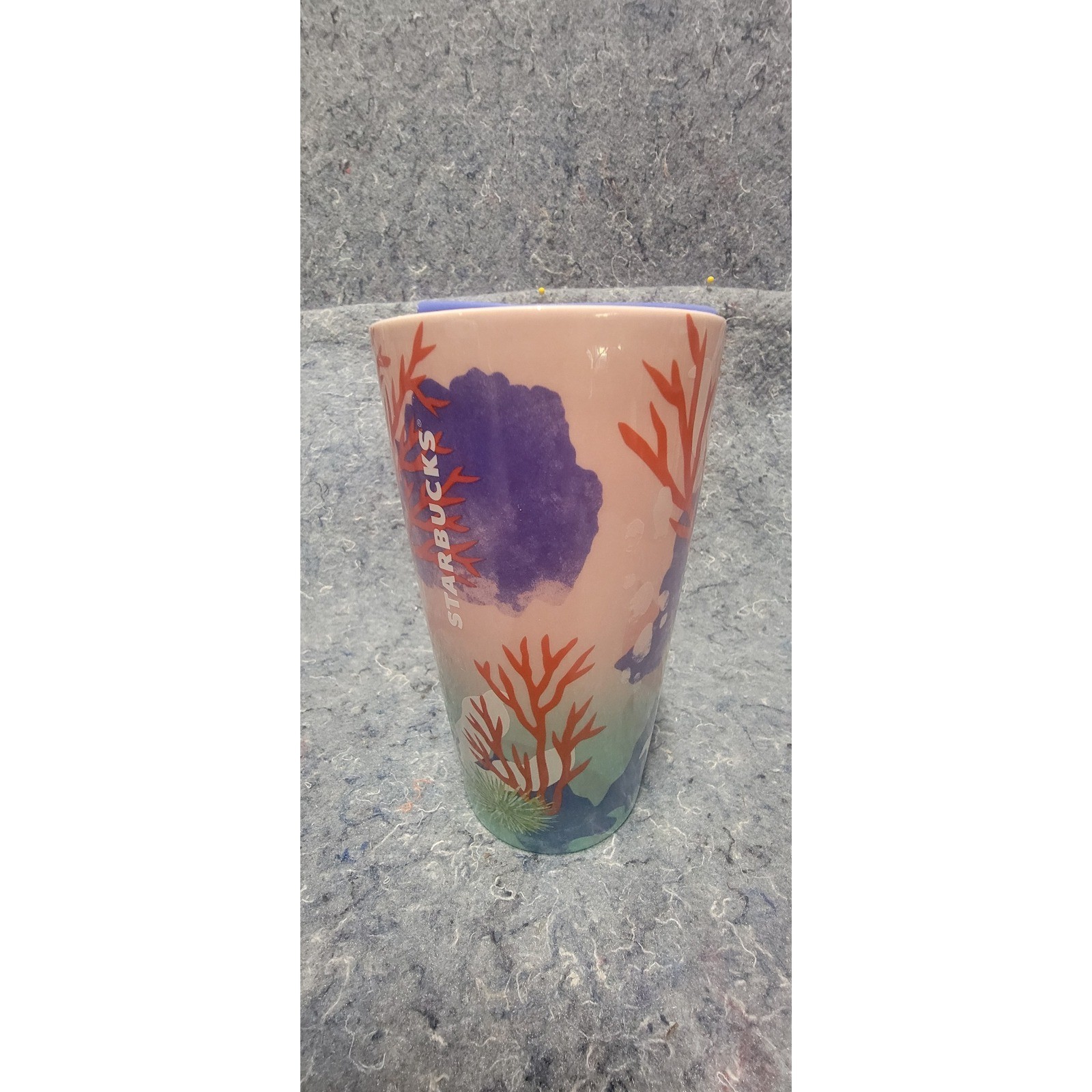 Starbucks 2021 Coral Reef Sea Ocean 12 oz Ceramic Tumbler w/ Lid