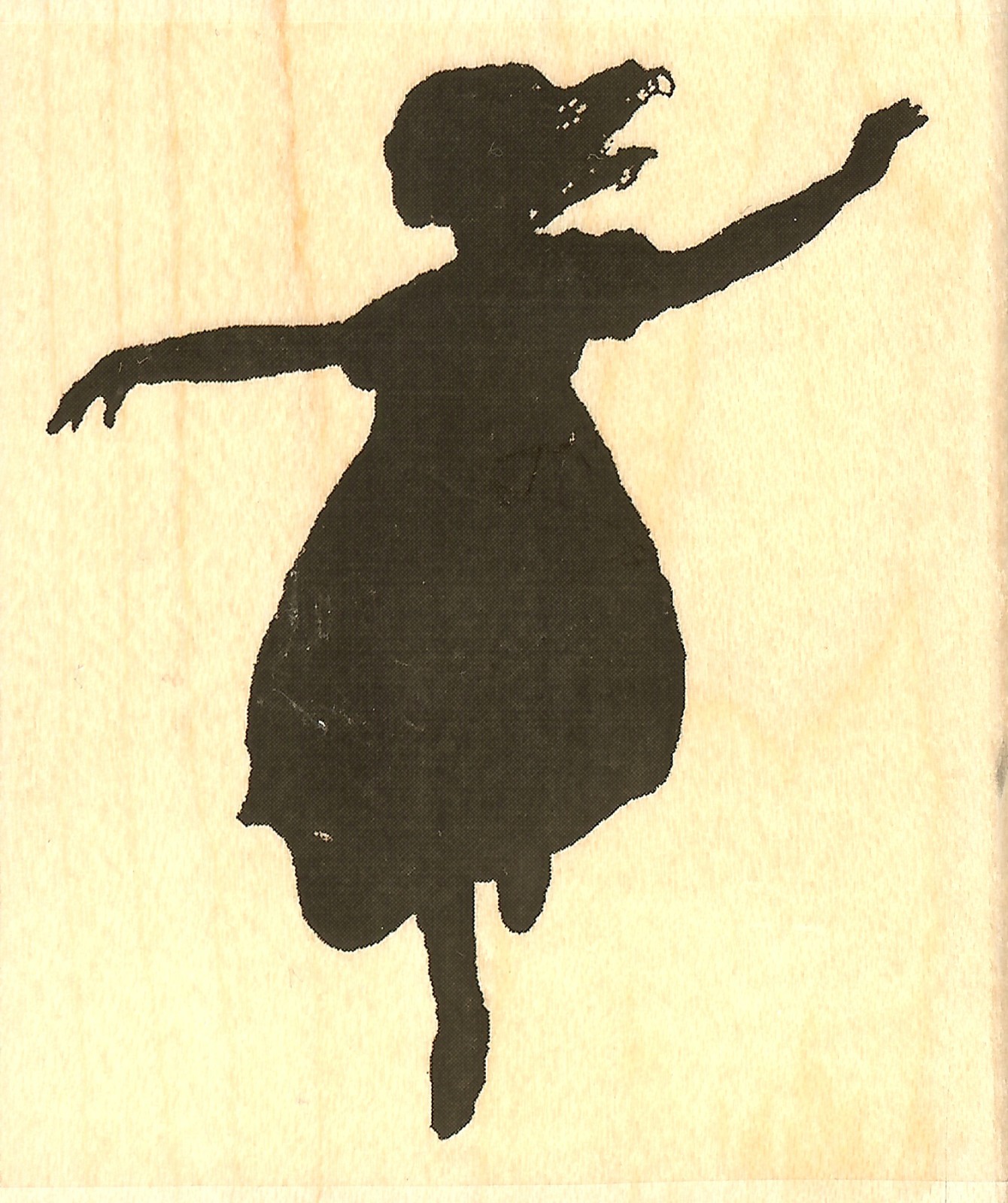 Running, Wood Mounted Rubber Stamp IMPRESSION OBSESSION - NEW, D13333