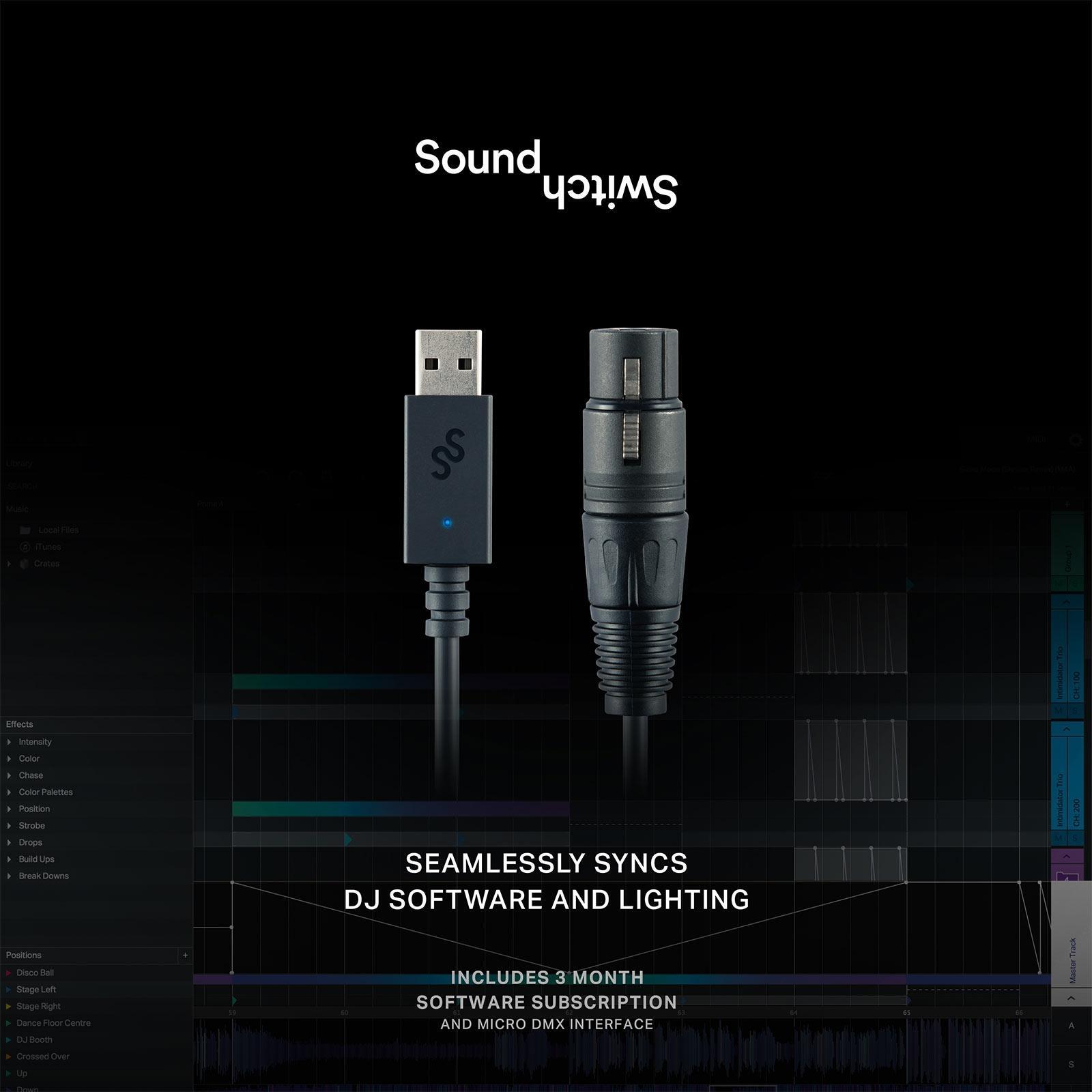 SoundSwitch Micro Interface USB to DMX 2-Universe DJ Stage Lighting Controller