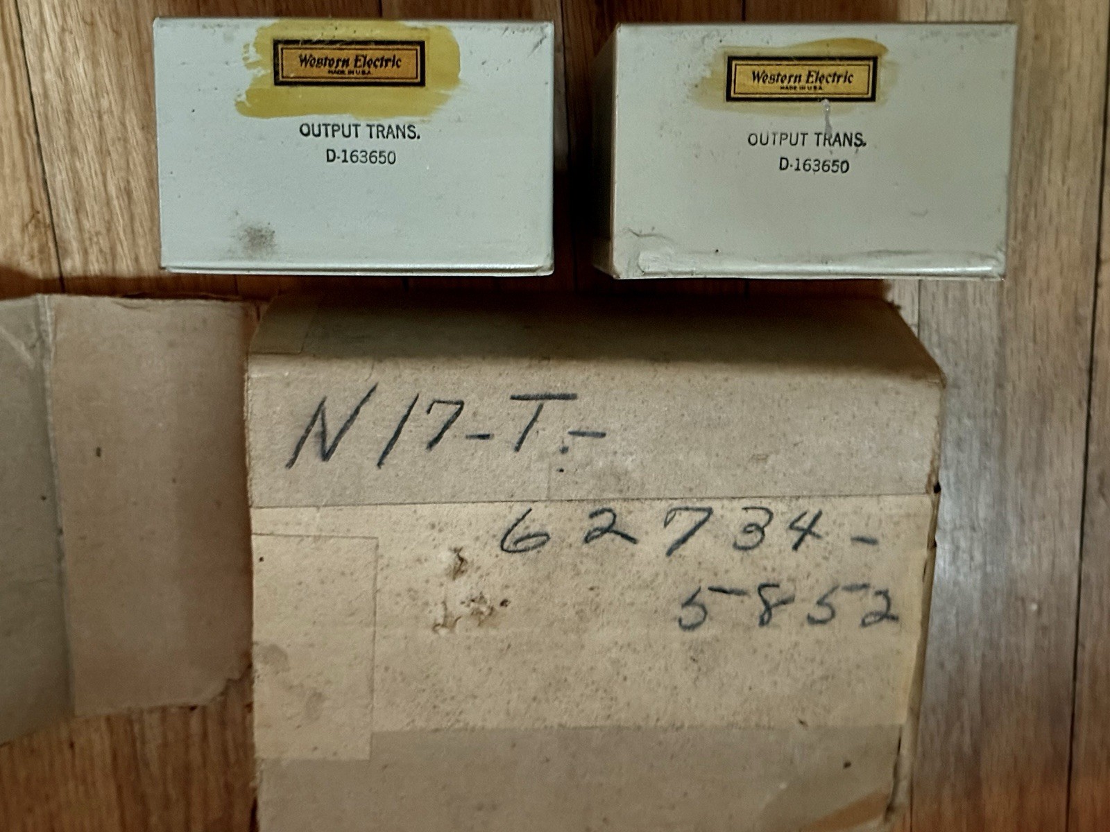 Very Rare Pair NOS Western Electric D-163650 Output Transformers 8 Ohms MC SUT