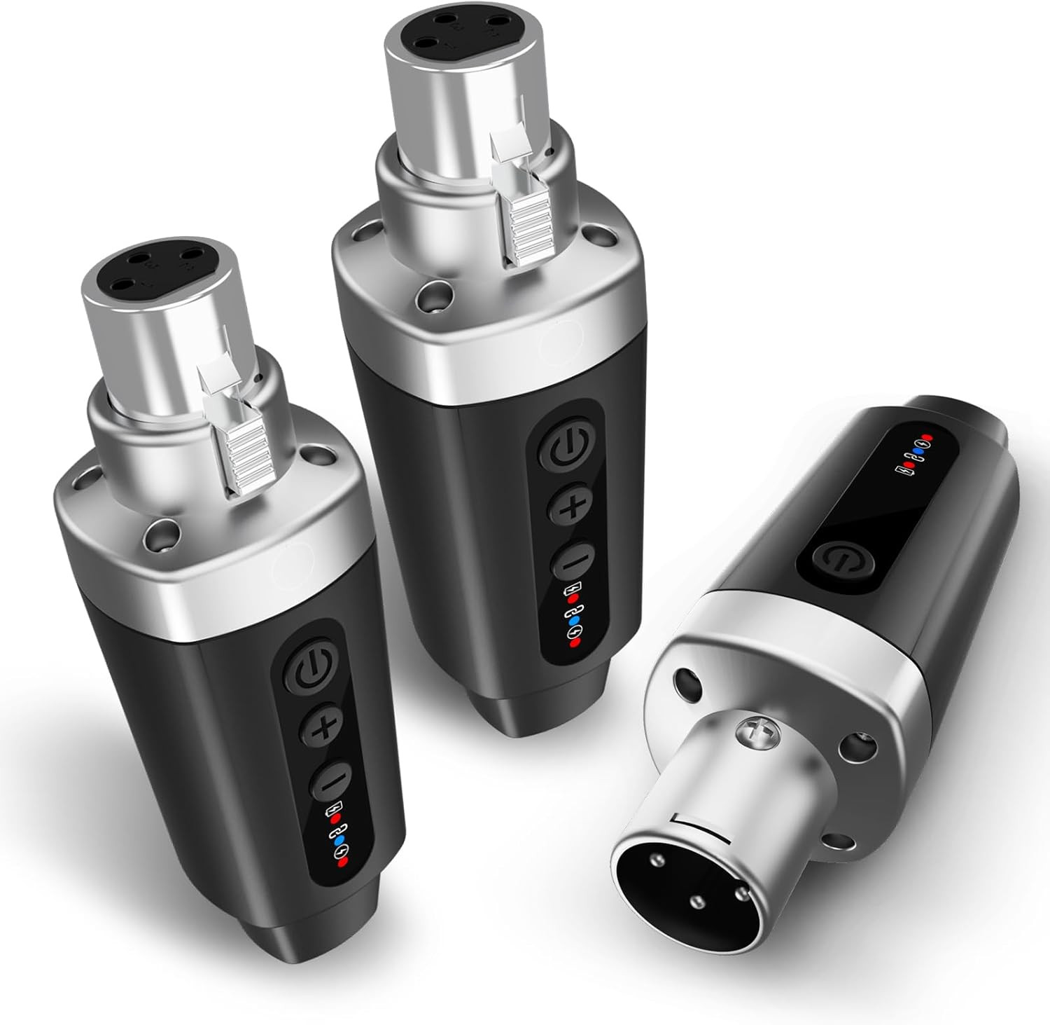 Wireless Microphone Transmitter Receiver 2.4Ghz, XLR Microphone Wireless System,
