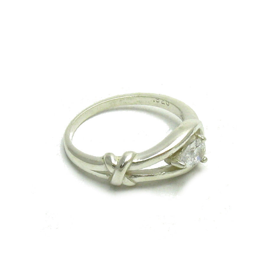 Stylish Sterling Silver Ring Solid 925 With Cubic Zirconia Handcrafted
