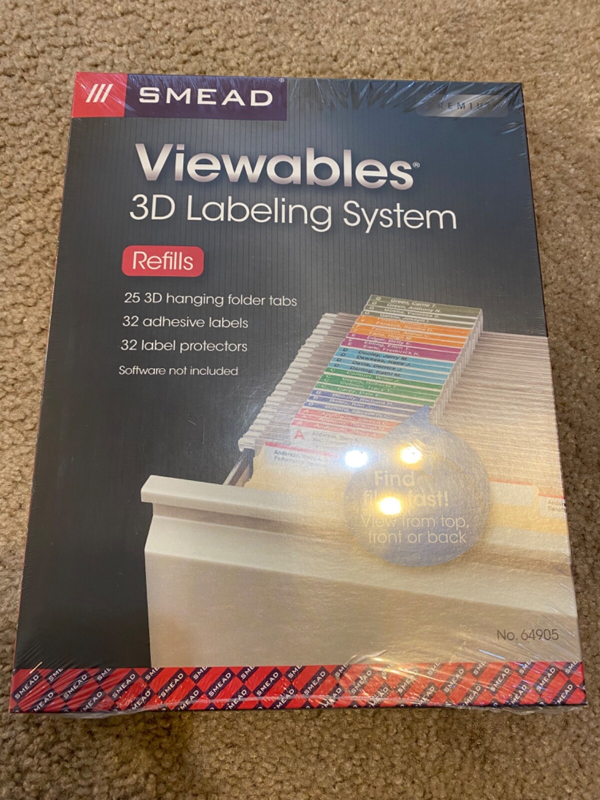 Smead Viewables Color Labeling System Supplies Refills, Pack of 25 (64905)