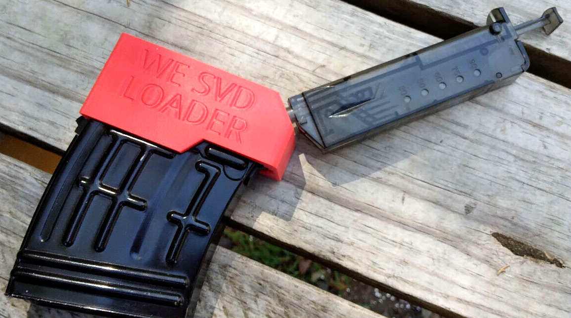 Airsoft WE SVD Dragunov Speedloader Adapter (Red)