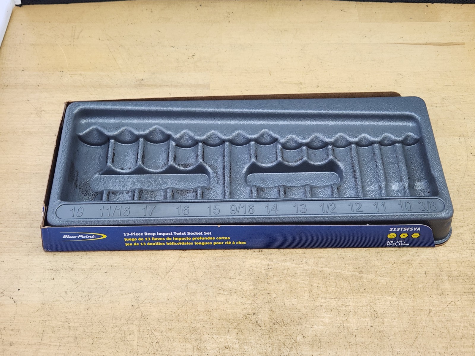 New Blue Point PAKTY372-Tray For 213TSFSYA-3/8" Dr 13 Pc Deep Impact Socket Set
