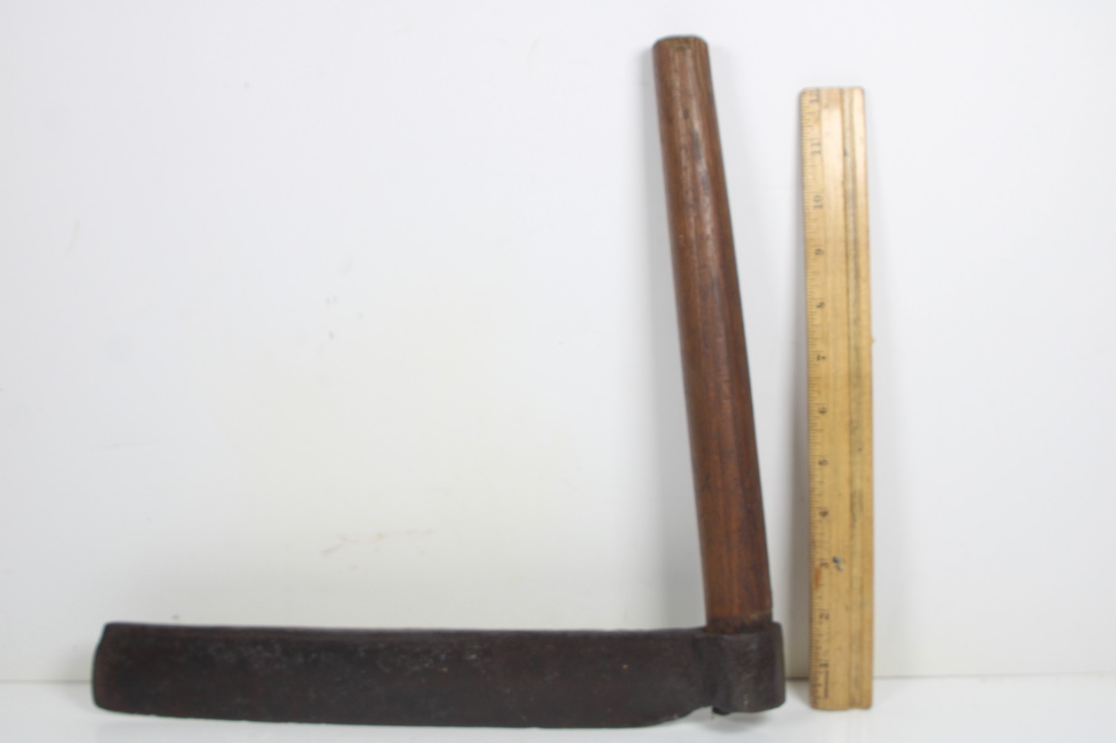 Primitive 18thC Blacksmith Froe Hand Forged Shingle Splitter 13-1/4" Inv#MI89