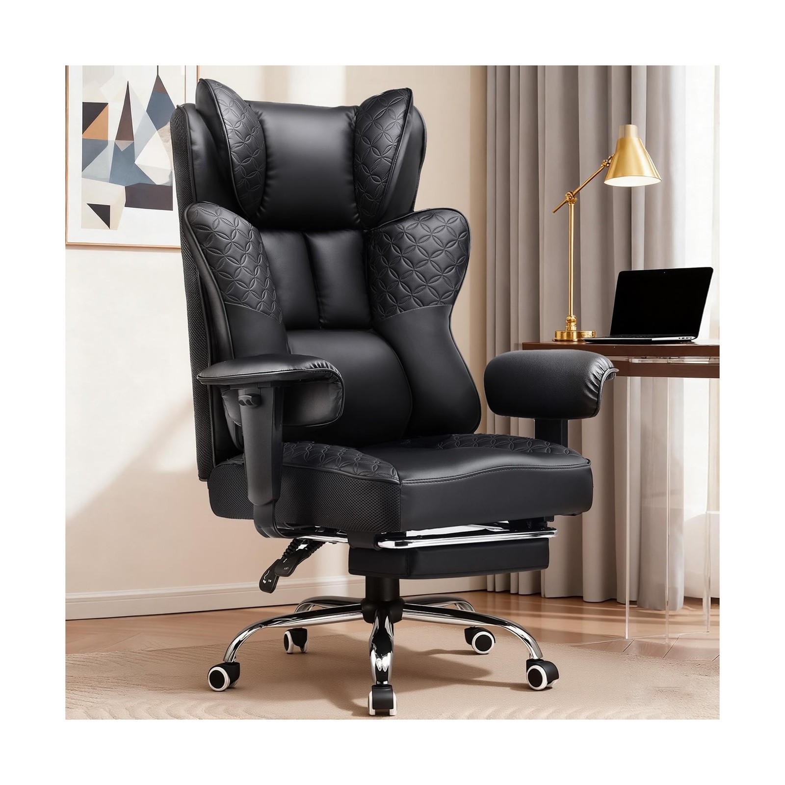 GTRACING Big and Tall Office Chair 400LBS Wide Ergonomic Gaming Chair with De...