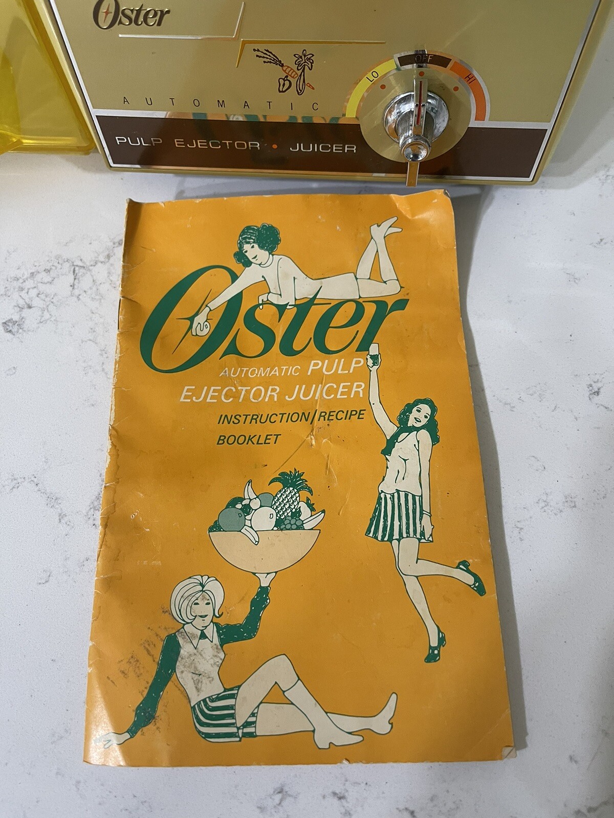 Vintage 70s Oster Model 362 Automatic Pulp Ejector Juicer Manual Cleaning Brush