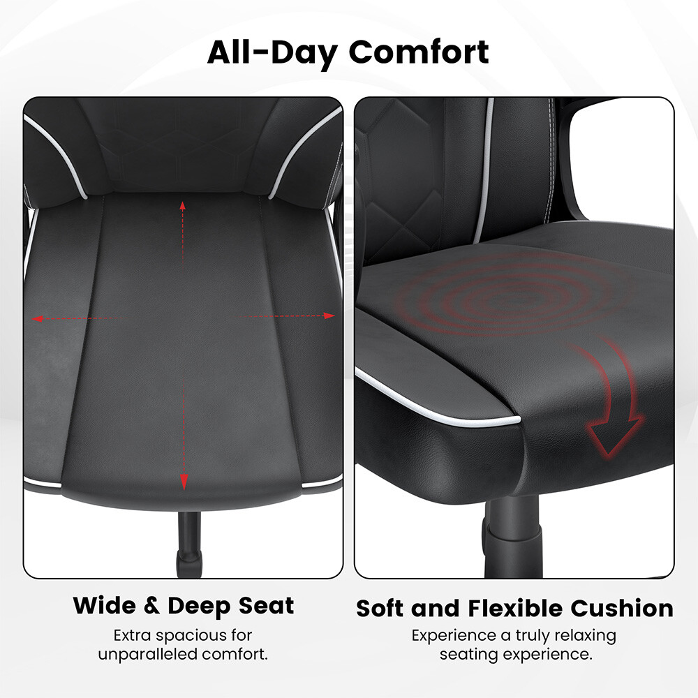 ACGAM Gaming Chair Office Ergonomic Desk Chair 360° Swivel/Adjustable Height