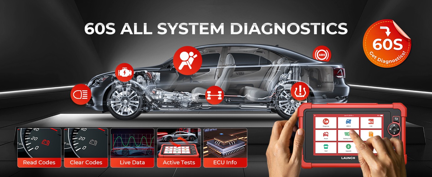 2026 LAUNCH CRP919X OBD2 Bidirectional Scanner Full System Diagnostic Key Coding