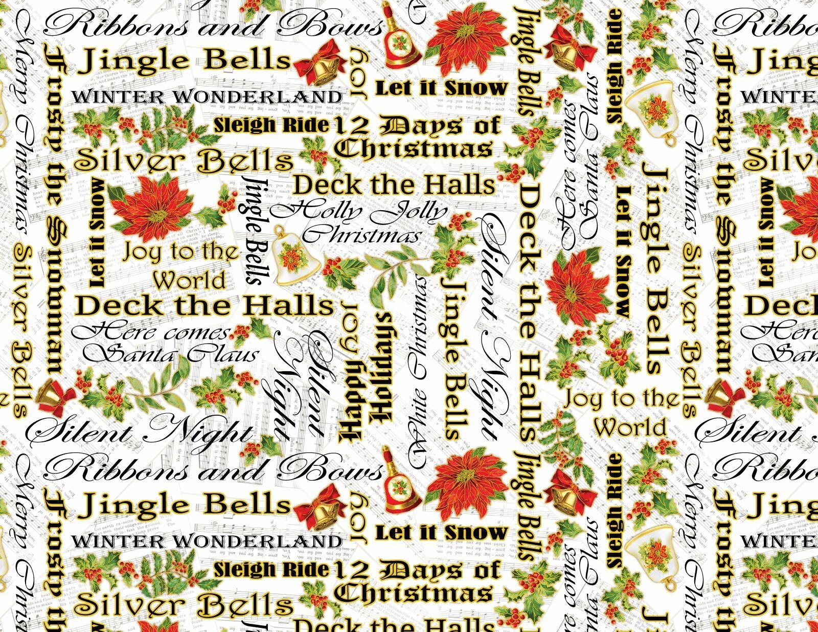 Christmas Musical Cream Joyous Words