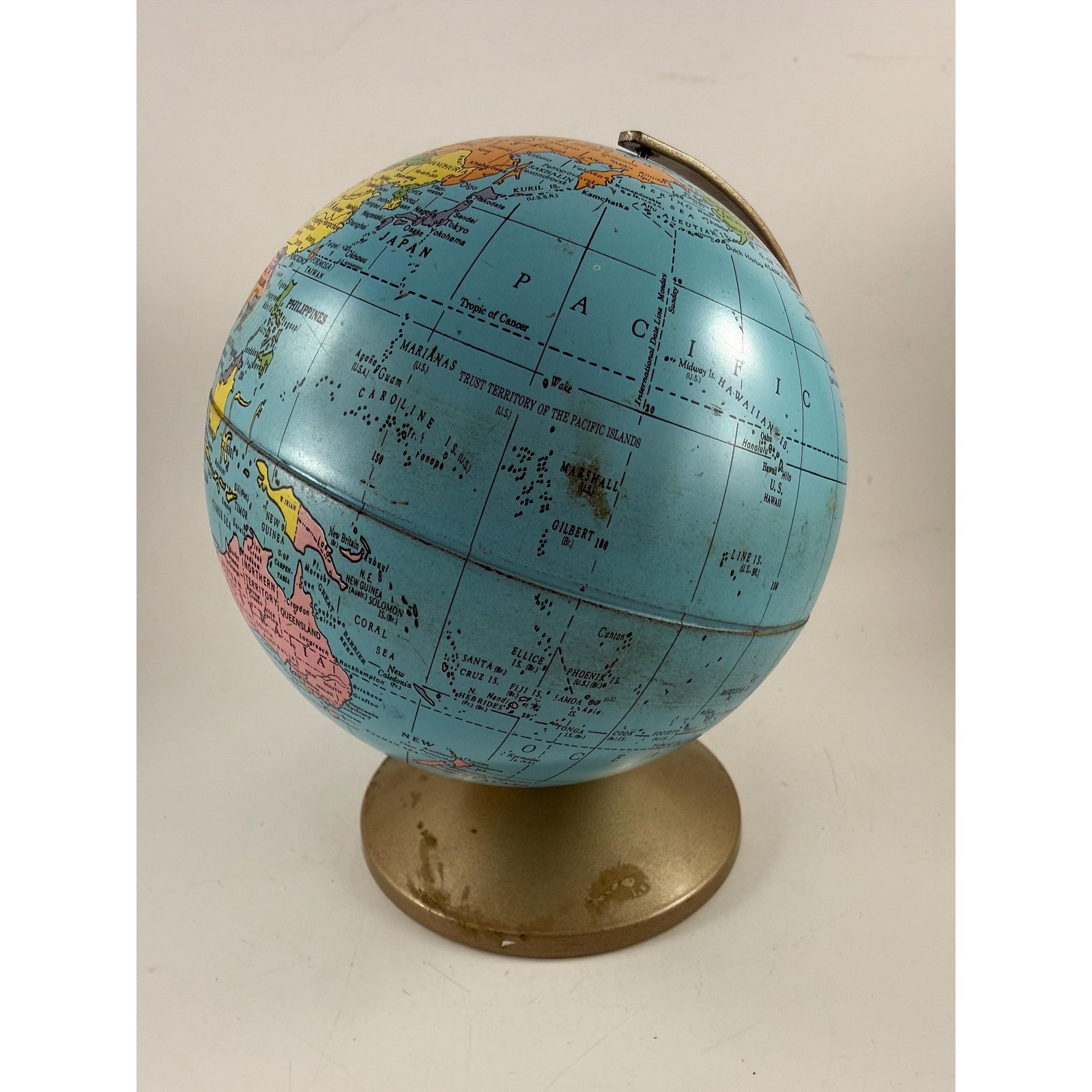 Vintage REPLOGIE 6 Inch World Globe