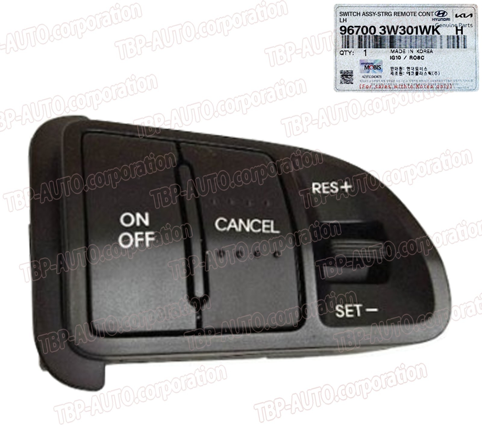 GENUINE ® Cruise Control Switch Set / Resume 2012-2016 Kia Sportage 967003W301WK