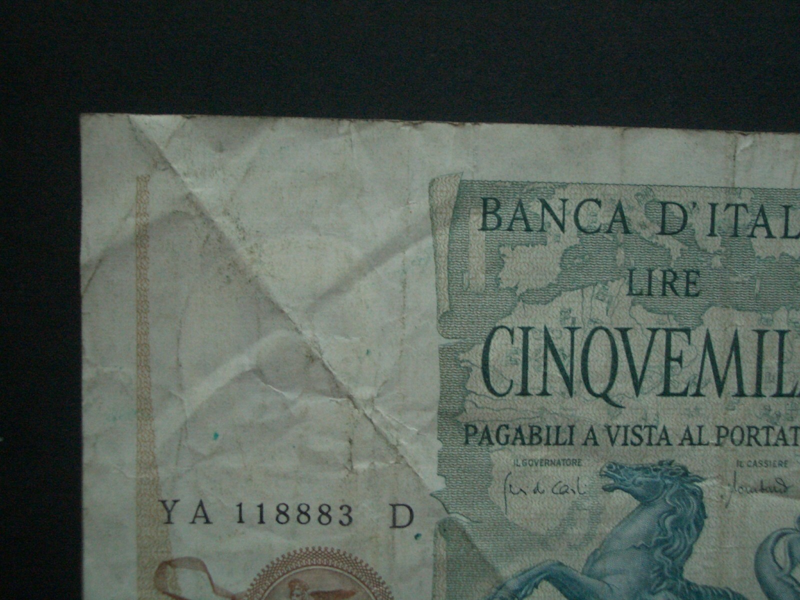 **Collectable 1973 Italy 5000 'NVF' Banknote