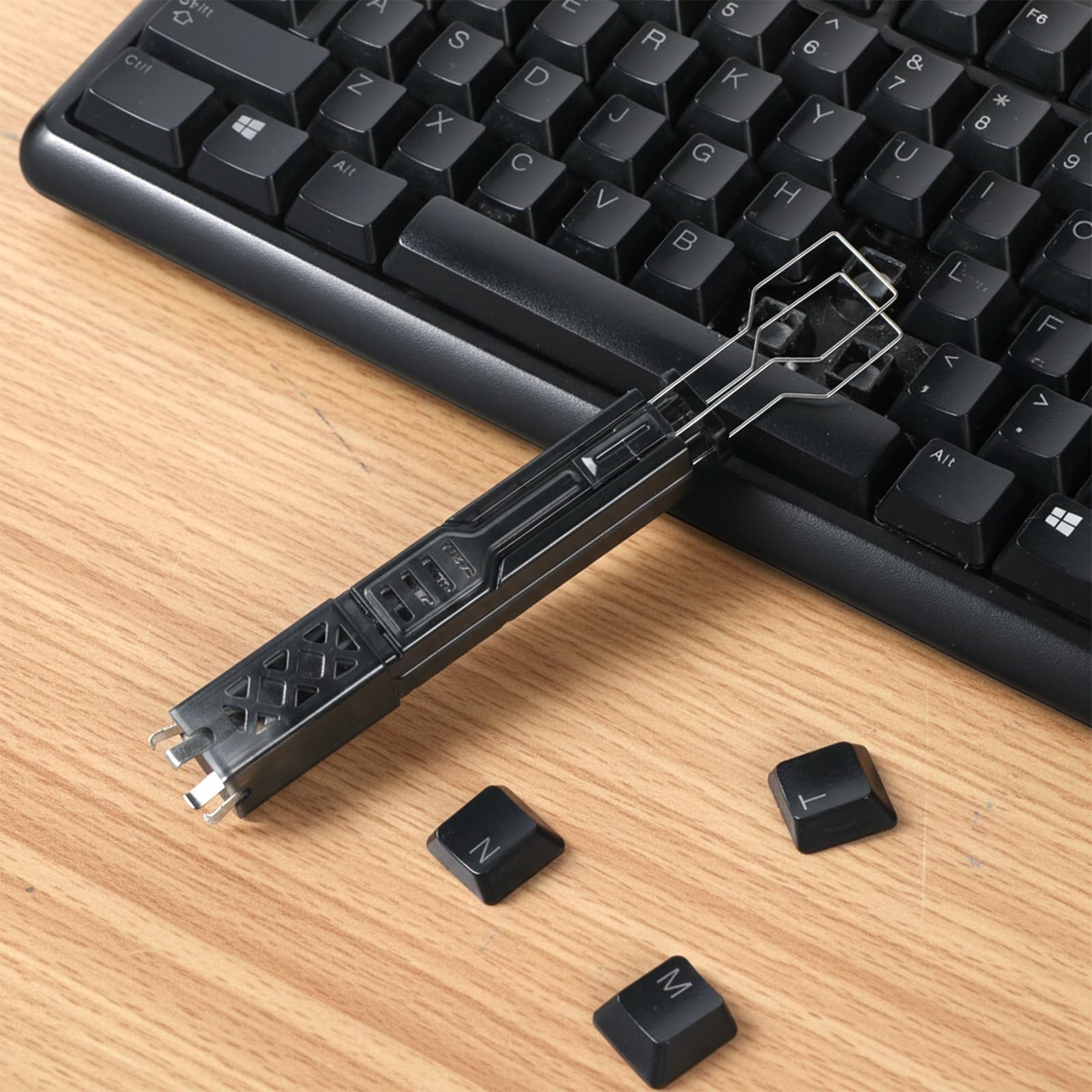 2in1 Switch Puller Keycap Puller, Translucent Stainless Steel Key Removal Too...