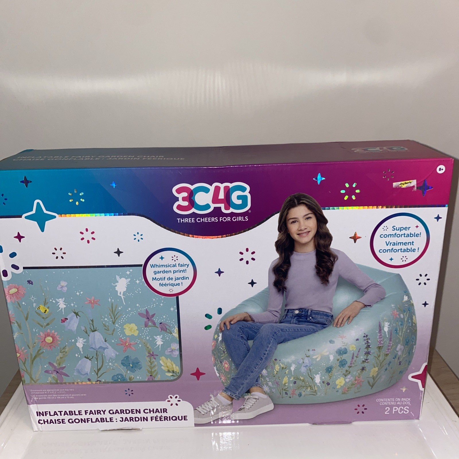 3C4G: Inflatable Fairy Garden Chair - Comfortable & Portable Blow Up Chair, P...