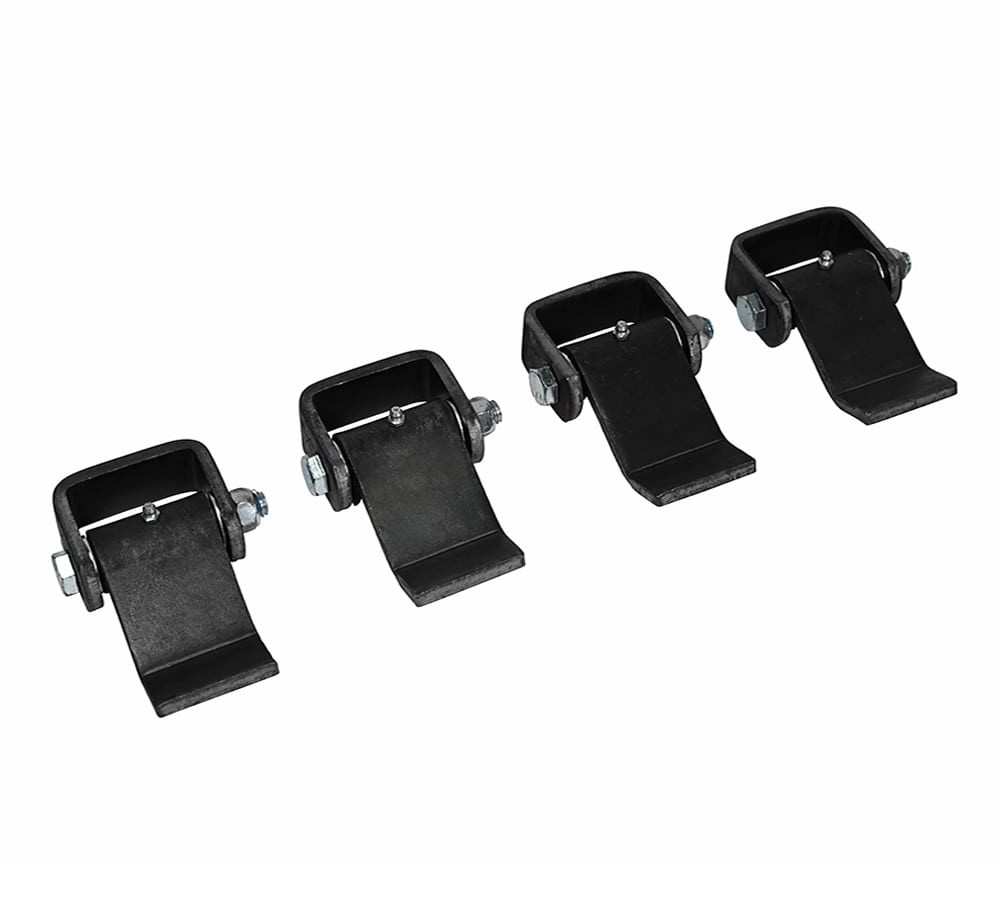 (4 Pack) Black Strap Style Short Leaf Steel Weld On Dump Trailer Door Hinge