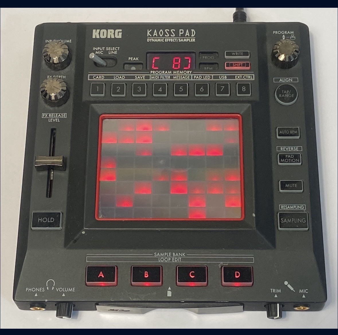 USED Korg KP-3 KAOSS PAD KP 3 Dynamic Effect Sampler sequencer U2448 250117